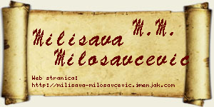 Milisava Milosavčević vizit kartica